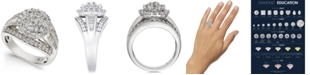 Macy's Diamond Cluster Engagement Ring (2 ct. t.w.) in 14k White Gold